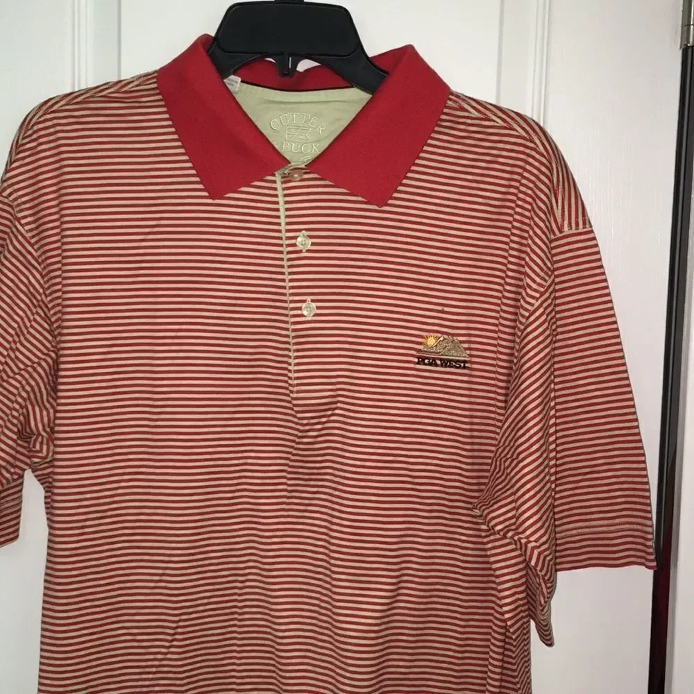 2-PGA West Classic Resort Mens Golf polo shirt L